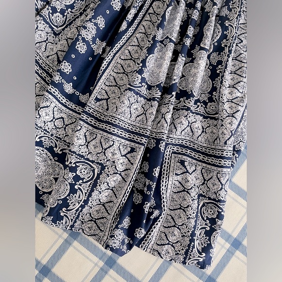 Band of Gypsies Navy Bandana Print Dress - Picture 4 of 4